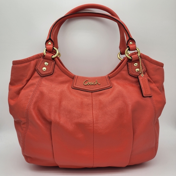 Coach Handbags - Coach Ashley F23308 Tearose Coral Leather Tote Shoulder Bag Medium
